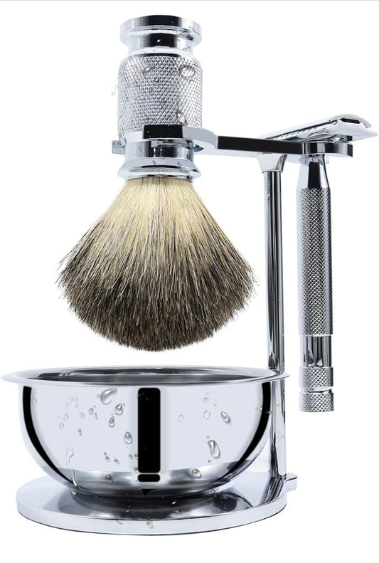 Stainless Steel Shaving Set