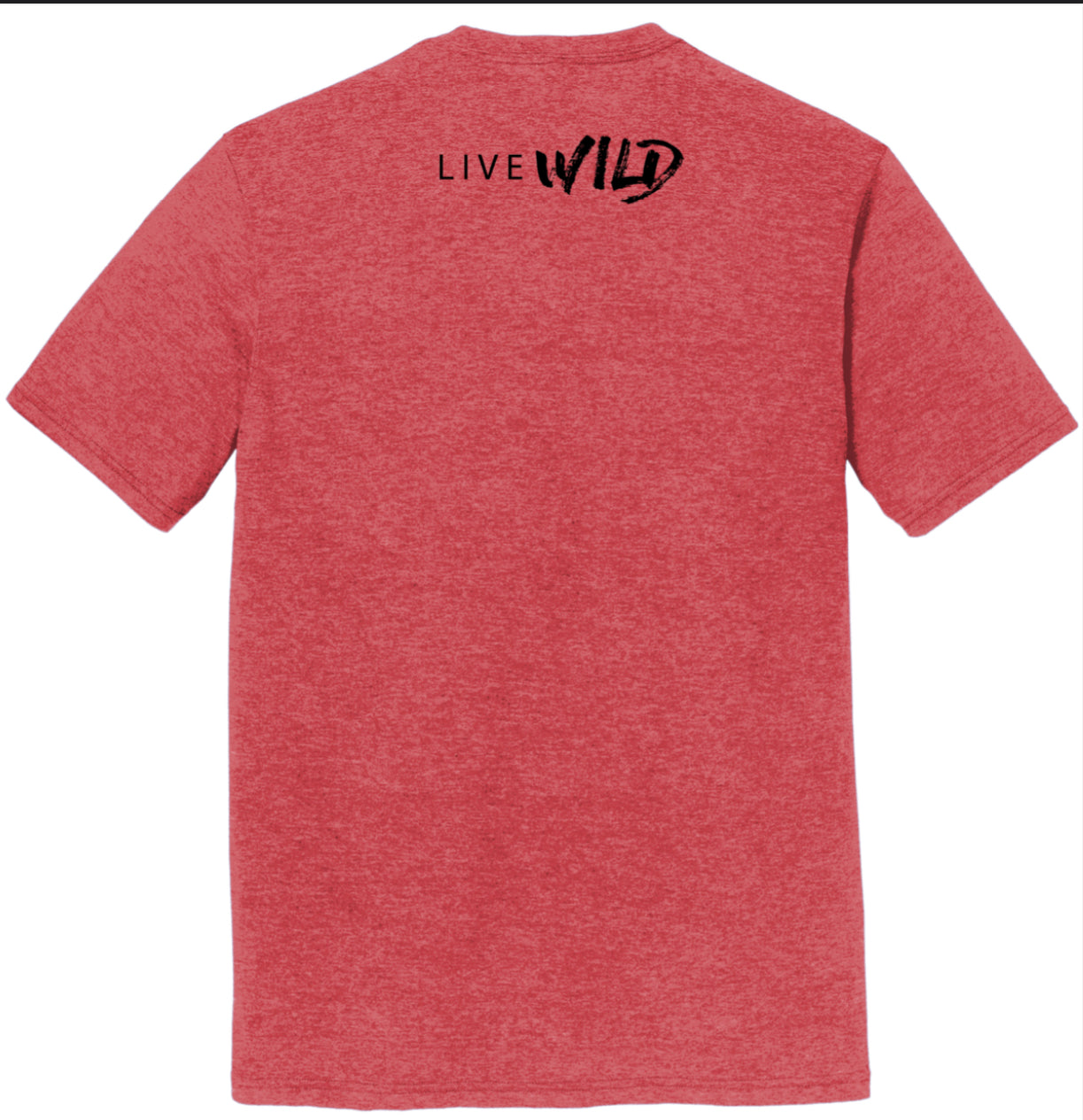 Black Logo T-Shirt - Heather Gray Red