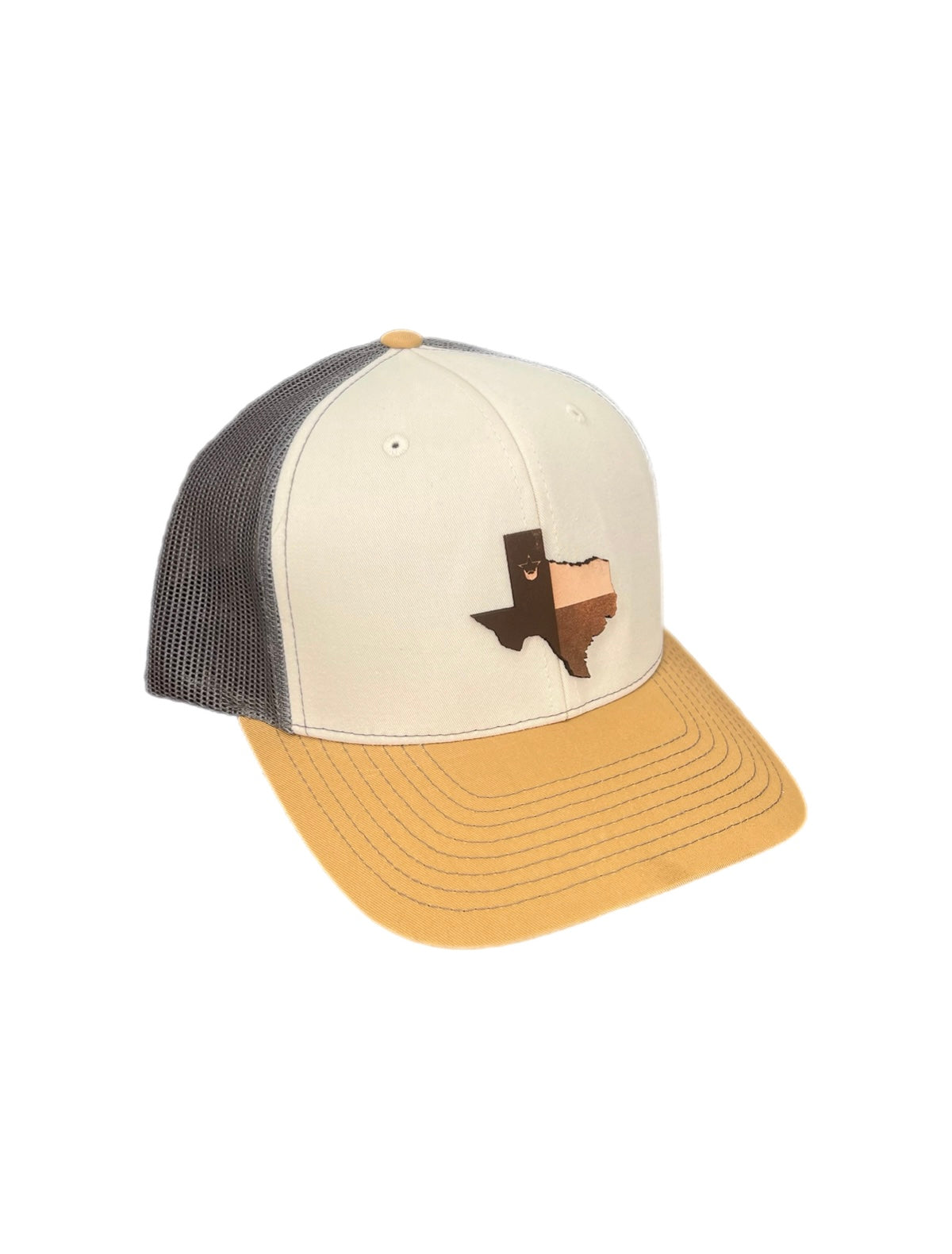 Hat Texas Logo Patch- Beige/Charcoal/Gold